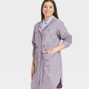 A New Day Trench Rain Coat Lilac Purple Size Small NWT